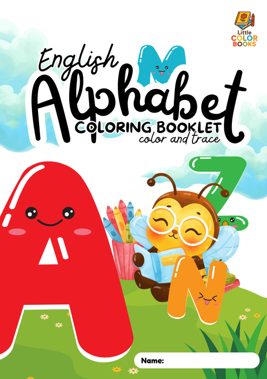 English Alphabet Coloring and Tracing Book: Fun and Easy Learning for Kids