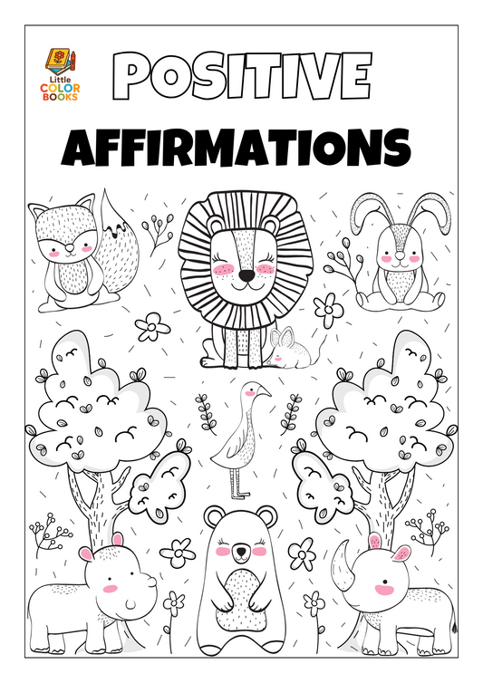Wild Animals Positive Affirmations Coloring Book: Empower Your Spirit with Nature’s Strength